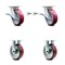 Service Caster 6 Inch Kingpinless Poly on Aluminum Caster Brakes/Swivel Locks 2 Rigid SCC, 2PK SCC-KP30S620-PAR-SLB-BSL-2-R-2 - alternate 4